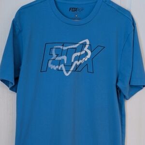 Fox Racing Caribbean Blue Short Sleeve Tee Shirt. Size Medium